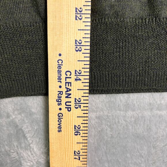 Jos A Bank Signature 1/4 Zip Sweater Mens Large Green 100% Merino Wool Pullover - Picture 8 of 9